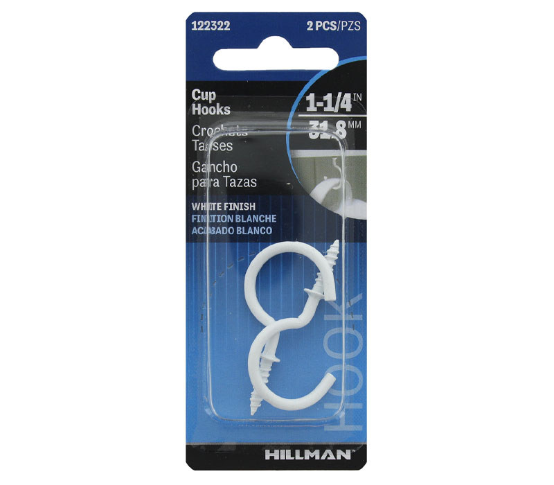 Hillman - Cup Hook 1-1/4-inch White