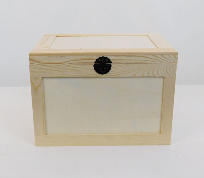 SPC Unfinished Box with Inset Sides and Hinged Lid - Small