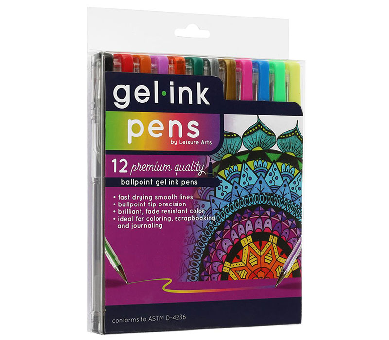 Leisure Art Gel Pen Set - 12 Piece