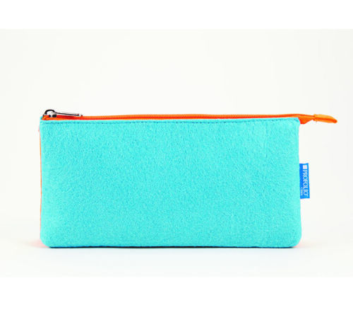 Itoya Midtown Pouch - 5-inch x 9-inch - Ocean and Orange