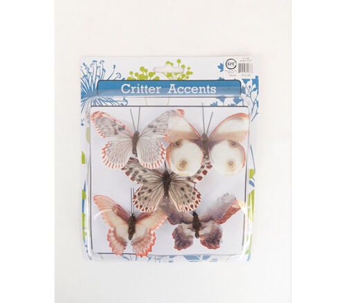 Butterflies with clips - 5 Piece